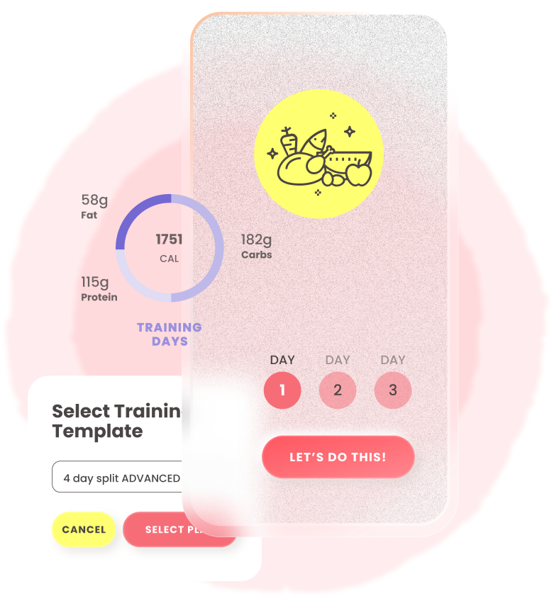 KP Fit app screens mix